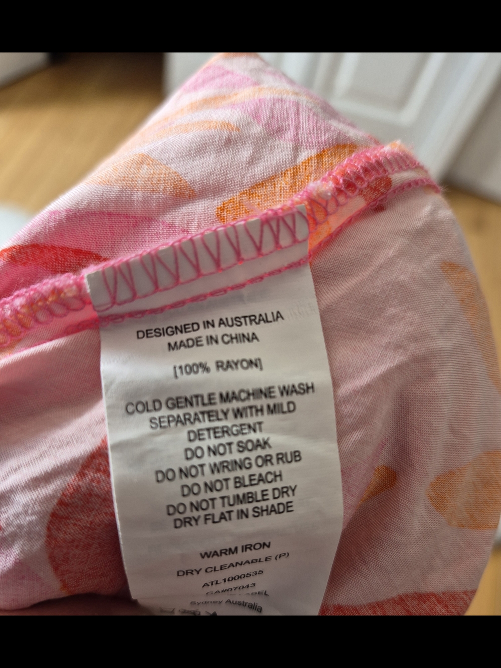 Abel The Label Maxi Dress Pink Orange Floral Cut Out Open Back Boho Sundress M - Picture 15 of 15